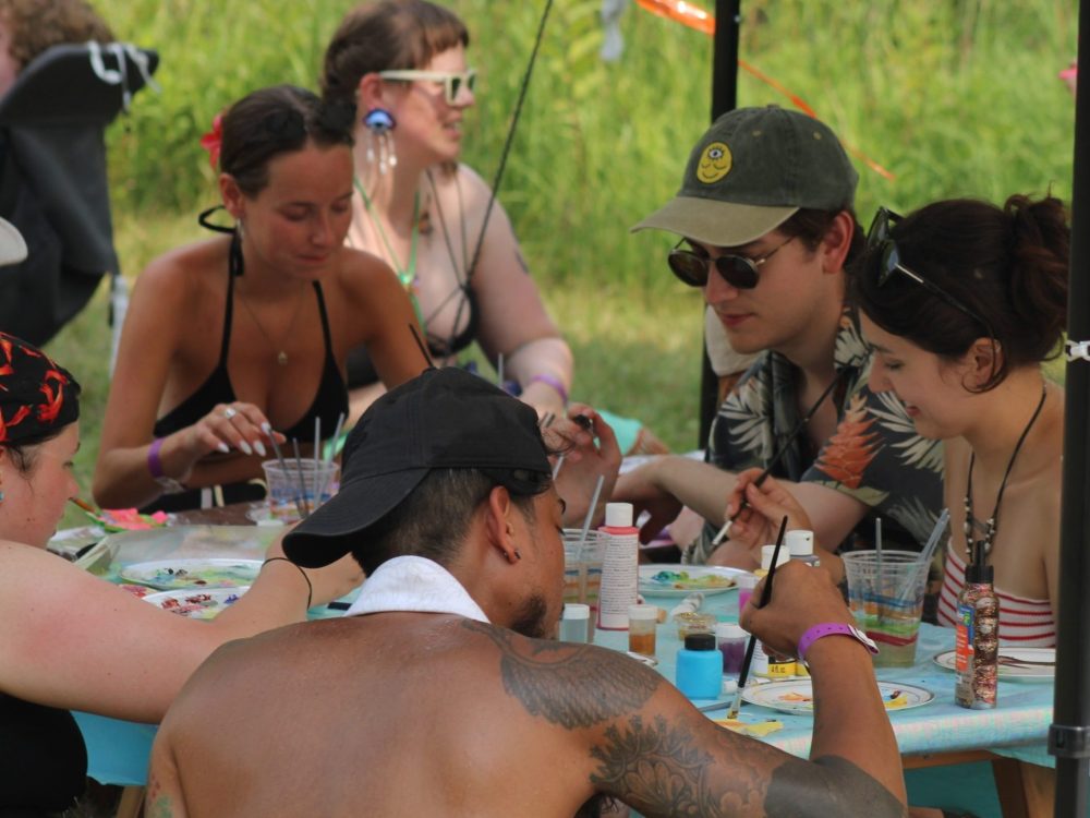 GREG VANDERMEULEN THE CARILLON
Festival goers were invited to paint a small fish.