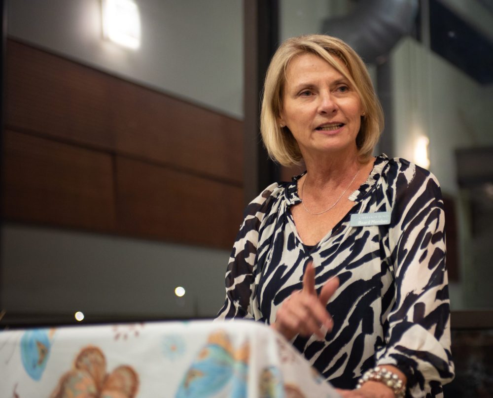 SVJETLANA MLINAREVIC THE CARILLON
Chrysalis Fund chair Debbie Krahn speaks about the organization during the charity's AGM on Sept. 18, 2024 at the Red River Polytechnical College Steinbach campus.