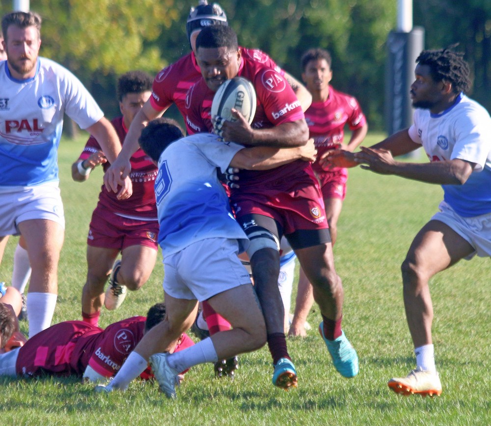 Napolioni Bolaca was given the Warriors top back award after the game, as decided by their opponents. The 2020 Fiji rugby sevens gold medalist joined Eastman mid-way through this season. (Cassidy Dankochik The Carillon)