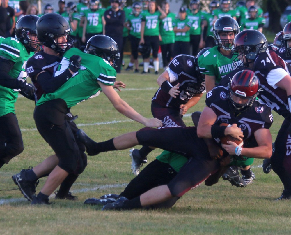 Springfield defeated Murdoch MacKay in Oakbank 35-0 to open their Winnipeg High School Football League schedule Sept. 6. (Cassidy Dankochik The Carillon)