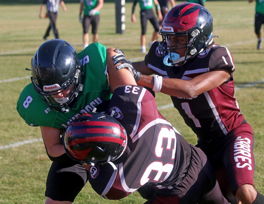 Springfield defeated Murdoch MacKay in Oakbank 35-0 to open their Winnipeg High School Football League schedule Sept. 6. (Cassidy Dankochik The Carillon)