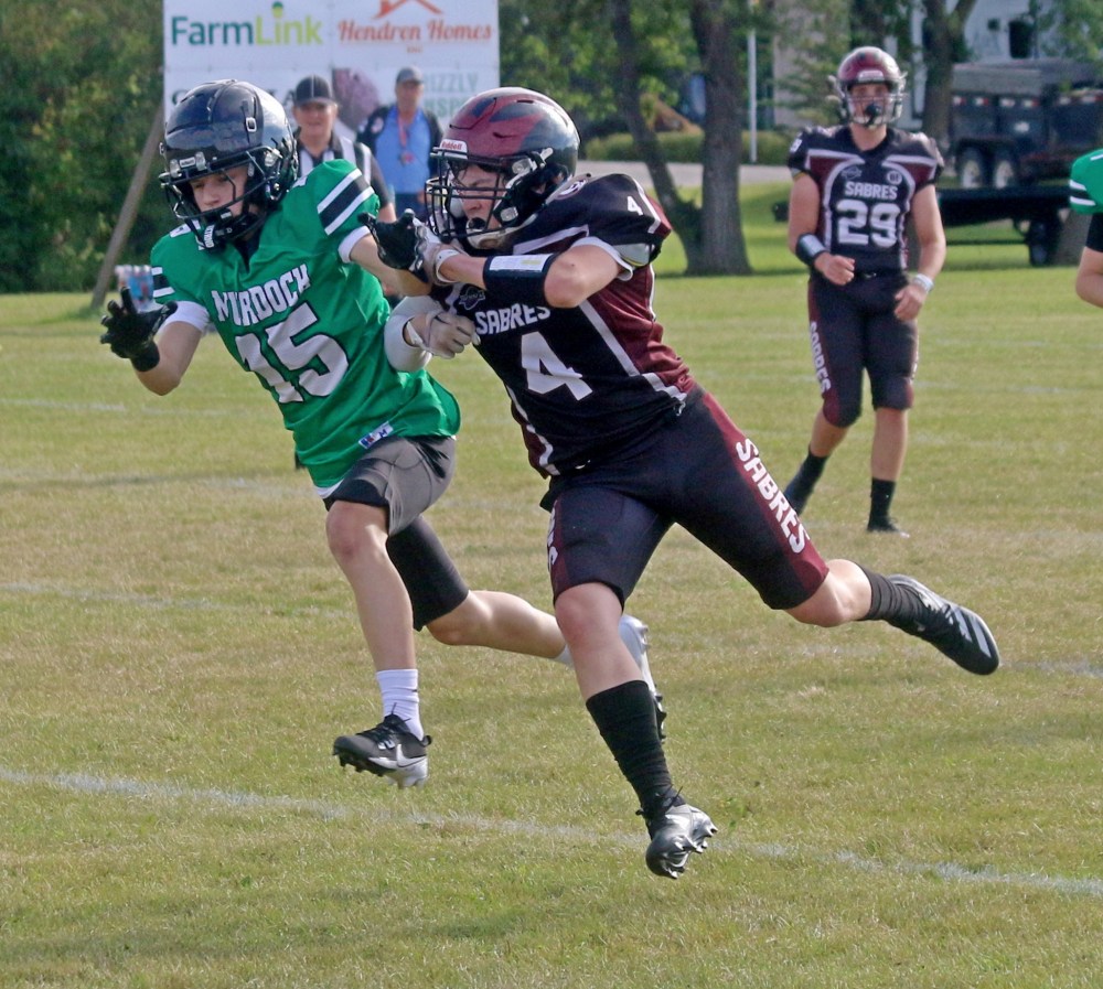 Springfield defeated Murdoch MacKay in Oakbank 35-0 to open their Winnipeg High School Football League schedule Sept. 6. (Cassidy Dankochik The Carillon)