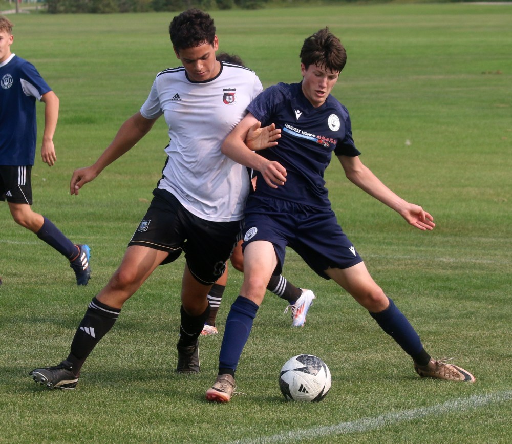 A Hanover team takes on Winnipeg competition in the a WYSA game in Steinbach Sept. 8. (Cassidy Dankochik The Carillon)