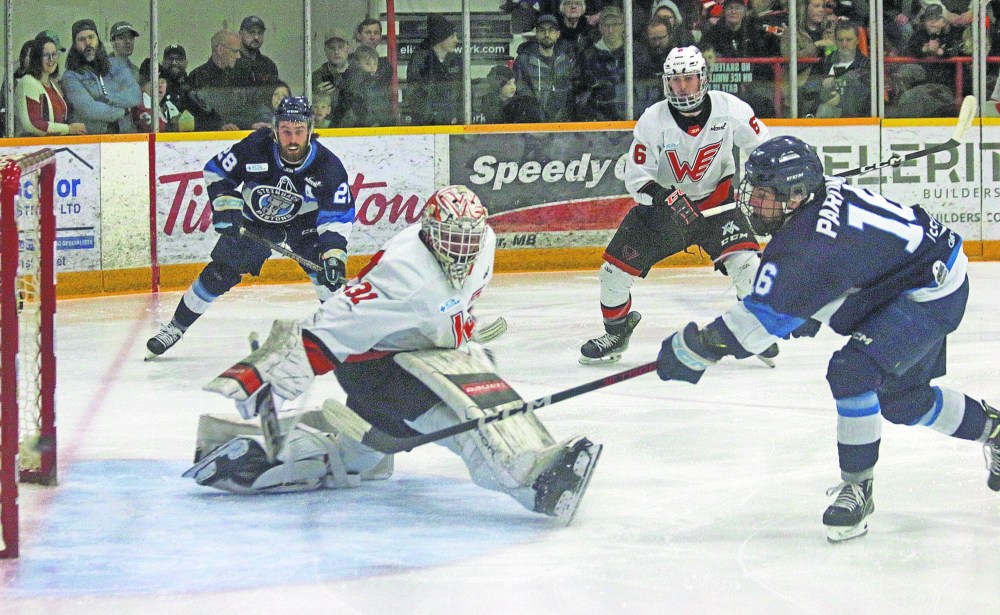 Connor Paronuzzi is one of Steinbach’s seven top ten scoring forwards who will return to the team this season. (Cassidy Dankochik The Carillon Archives)