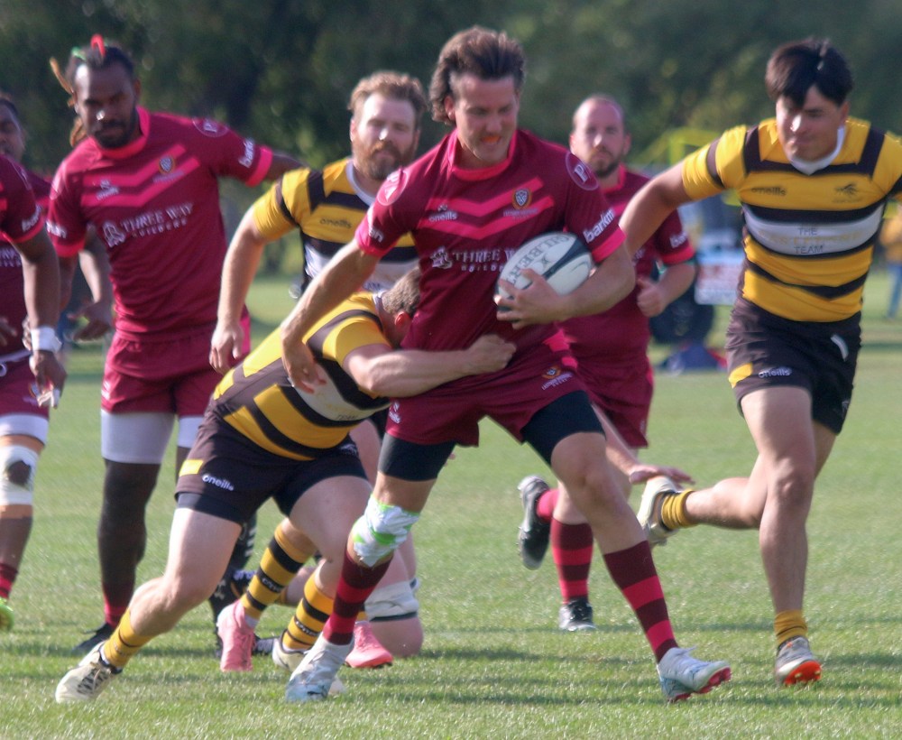 The Eastman Warriors advanced to the Manitoba Rugby Premier Division finals after defeating the Winnipeg Wasps 45-5 inside A.D. Penner Park Sept. 7. (Cassidy Dankochik The Carillon)