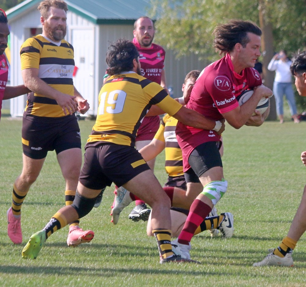 The Eastman Warriors advanced to the Manitoba Rugby Premier Division finals after defeating the Winnipeg Wasps 45-5 inside A.D. Penner Park Sept. 7. (Cassidy Dankochik The Carillon)