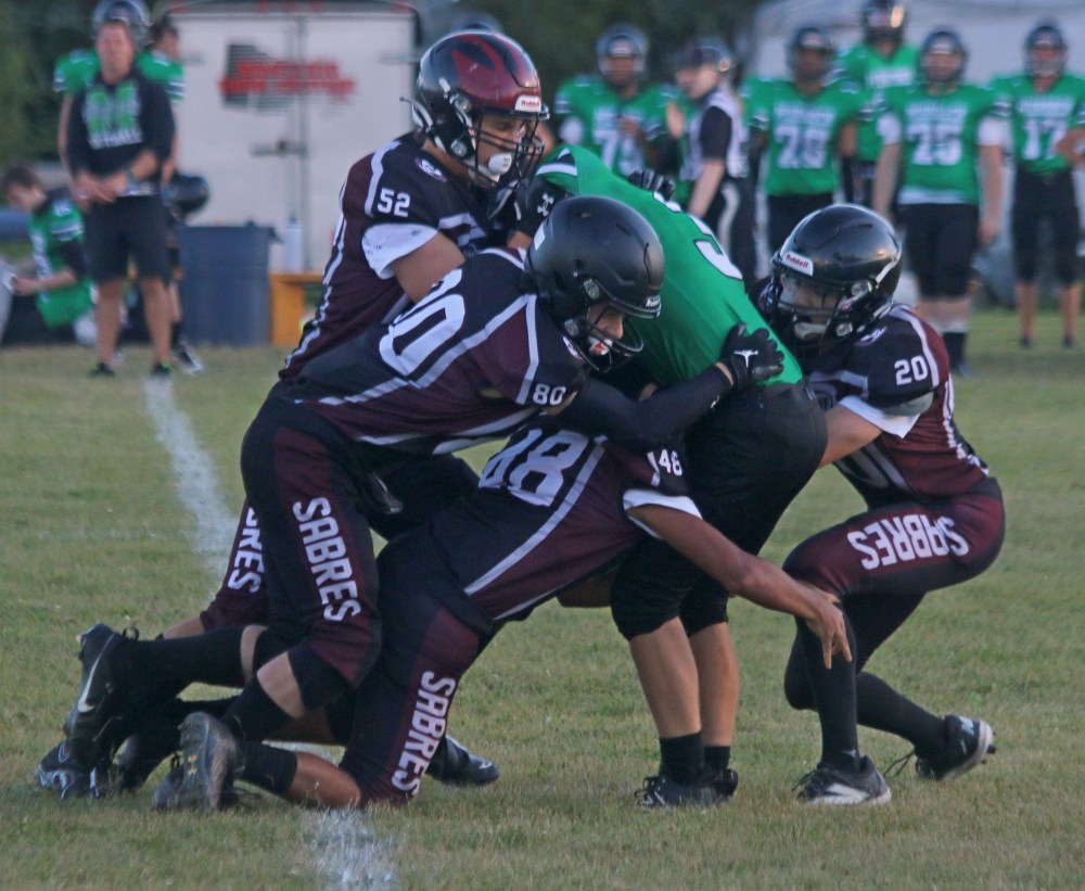 Springfield defeated Murdoch MacKay in Oakbank 35-0 to open their Winnipeg High School Football League schedule Sept. 6. (Cassidy Dankochik The Carillon)