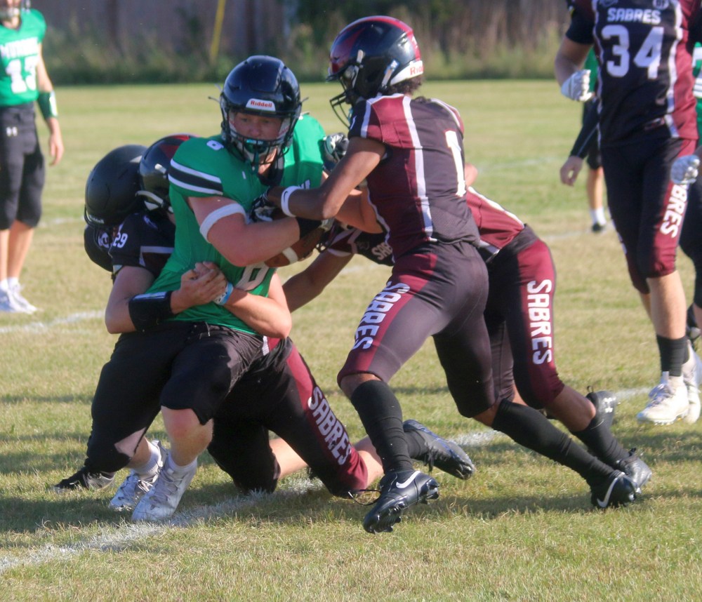 Springfield defeated Murdoch MacKay in Oakbank 35-0 to open their Winnipeg High School Football League schedule Sept. 6. (Cassidy Dankochik The Carillon)