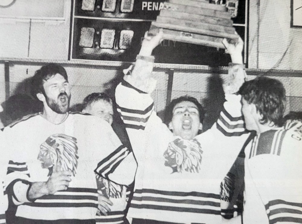 The Grunthal Red Wings won 3 HTJHL championships in five years, including in 2015. The team went inactive during the COVID-19 pandemic, but will return alongside Ste Anne and Mitchell this season. (Terry Frey The Carillon Archives)