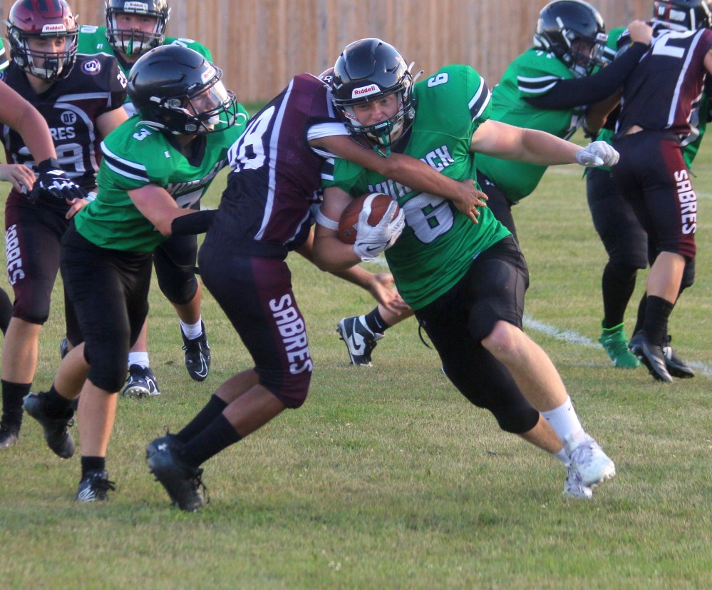 Springfield defeated Murdoch MacKay in Oakbank 35-0 to open their Winnipeg High School Football League schedule Sept. 6. (Cassidy Dankochik The Carillon)