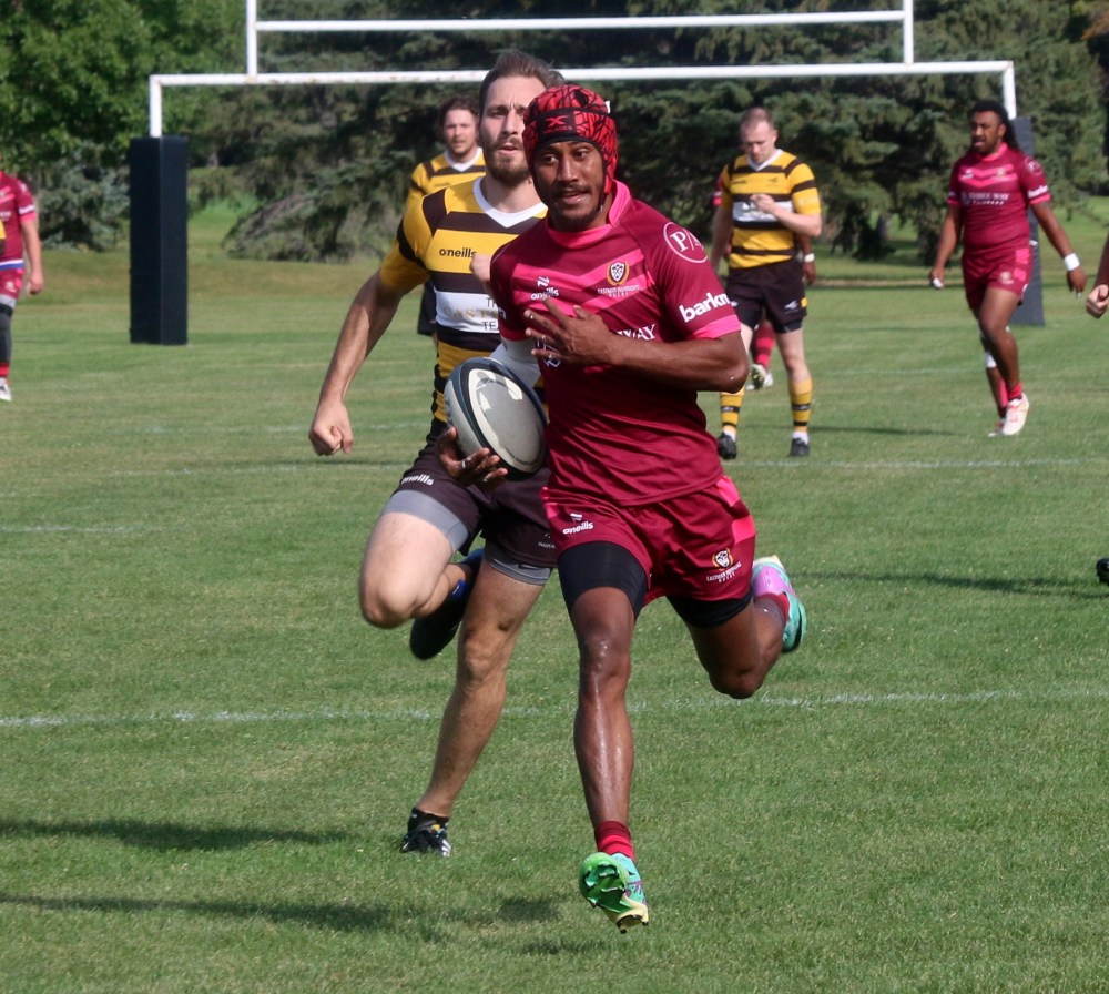 The Eastman Warriors advanced to the Manitoba Rugby Premier Division finals after defeating the Winnipeg Wasps 45-5 inside A.D. Penner Park Sept. 7. (Cassidy Dankochik The Carillon)