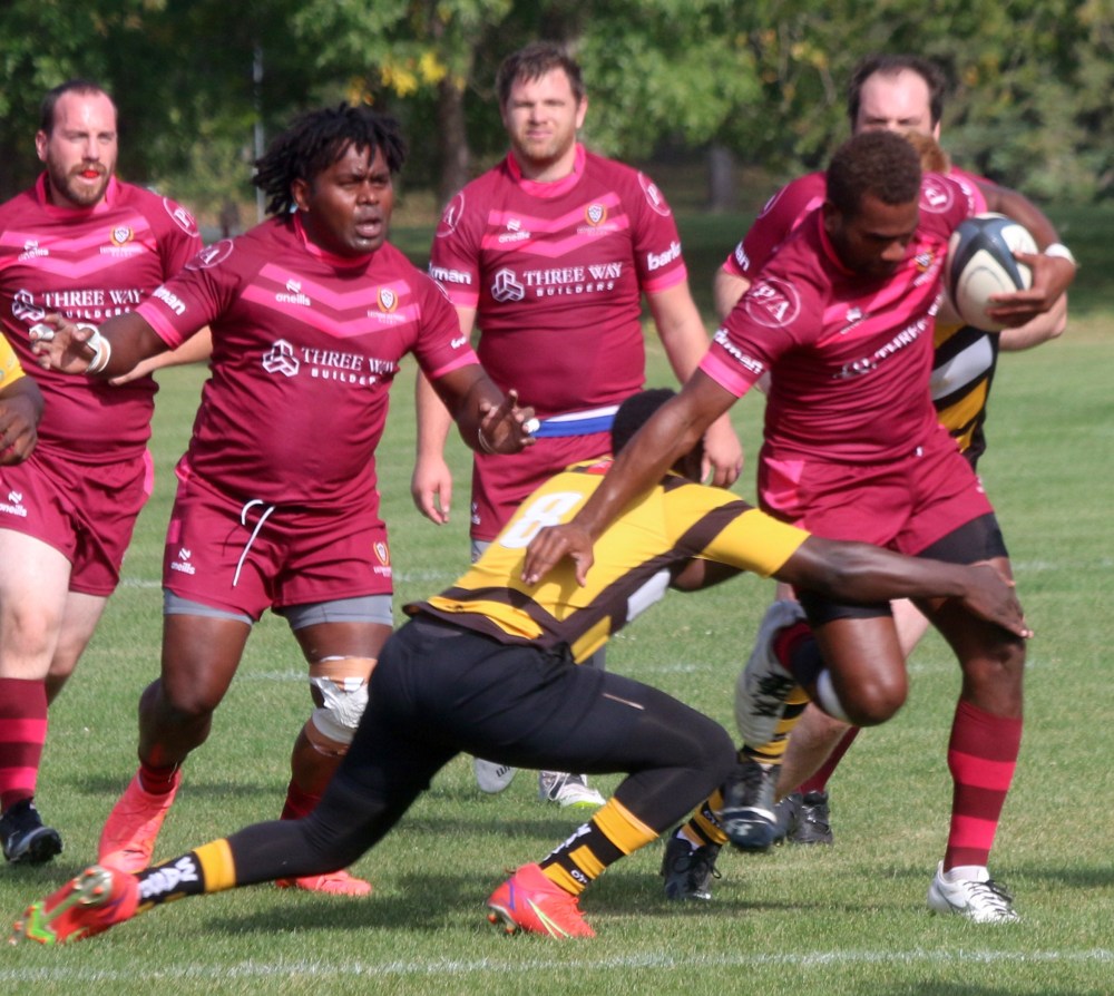 The Eastman Warriors advanced to the Manitoba Rugby Premier Division finals after defeating the Winnipeg Wasps 45-5 inside A.D. Penner Park Sept. 7. (Cassidy Dankochik The Carillon)