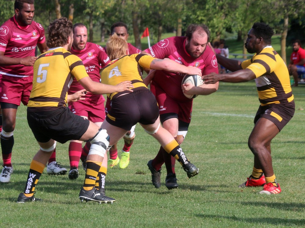The Eastman Warriors advanced to the Manitoba Rugby Premier Division finals after defeating the Winnipeg Wasps 45-5 inside A.D. Penner Park Sept. 7. (Cassidy Dankochik The Carillon)