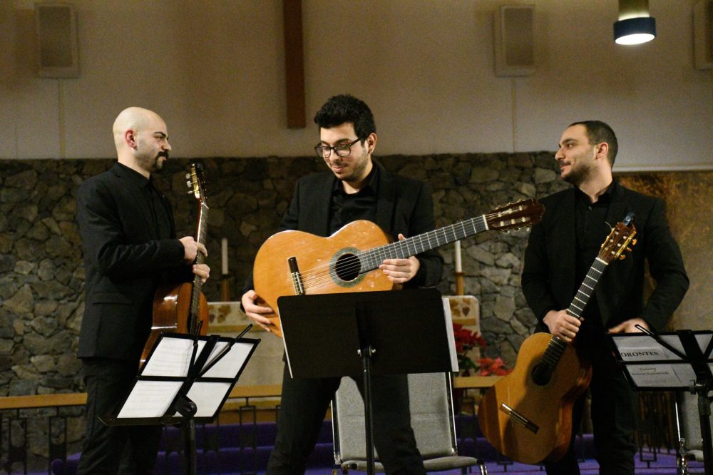 Submitted by Orontes Guitarists
Musicians Meer Mahmoud, Orwa Alsharaa, and Gabi Al Botros will perform in Steinbach on Nov. 1, 2024.