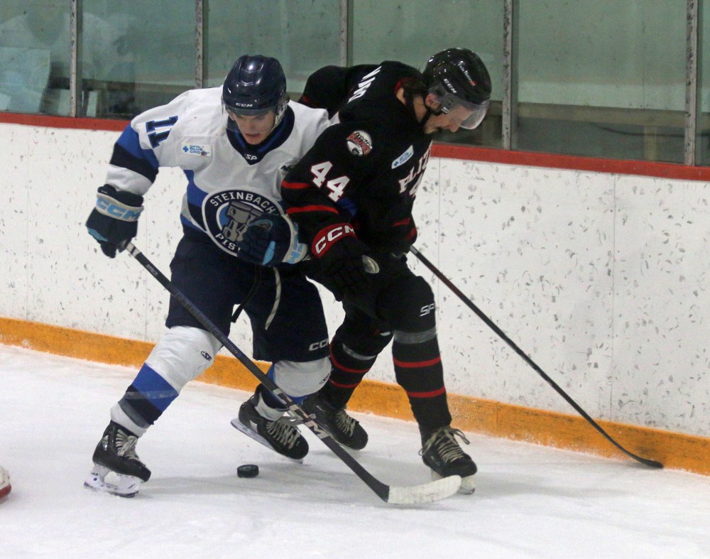 The Steinbach Pistons defeated the West Division leading Northern Manitoba Blizzard 6-2 in La Broquerie Oct. 18. (Cassidy Dankochik The Carillon)