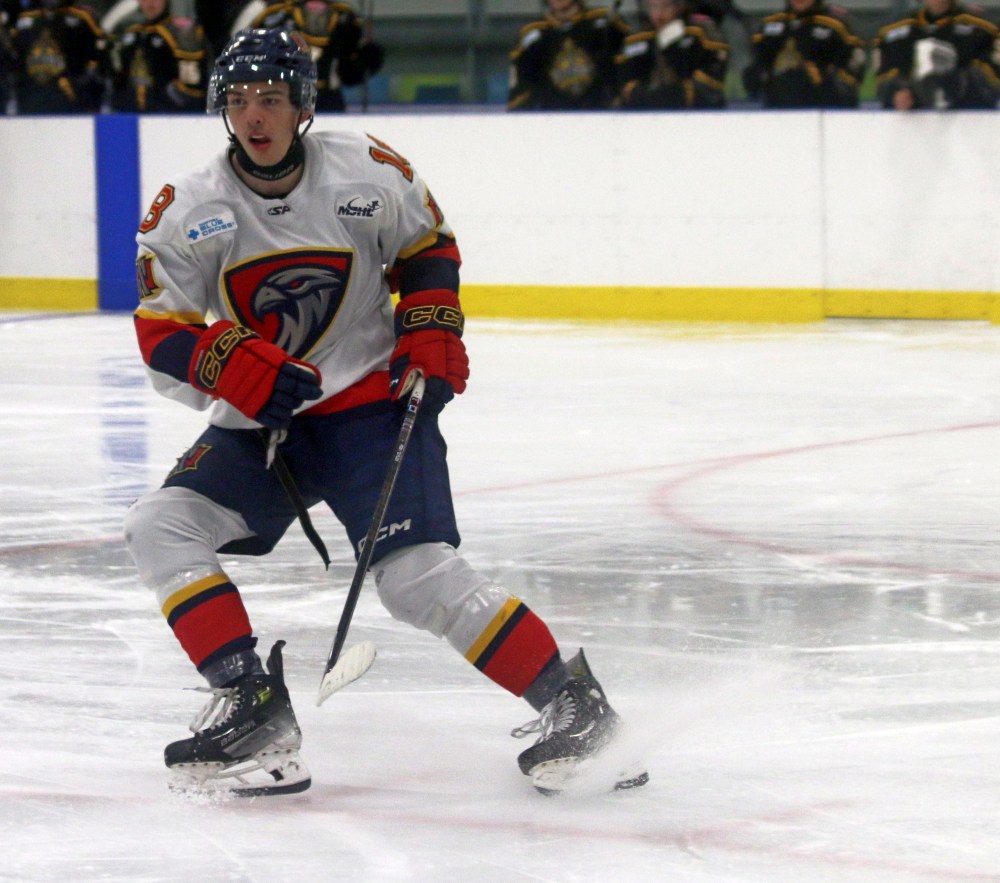 Niverville beat Neepawa in a spirited MJHL game Oct. 26. (Cassidy Dankochik The Carillon)