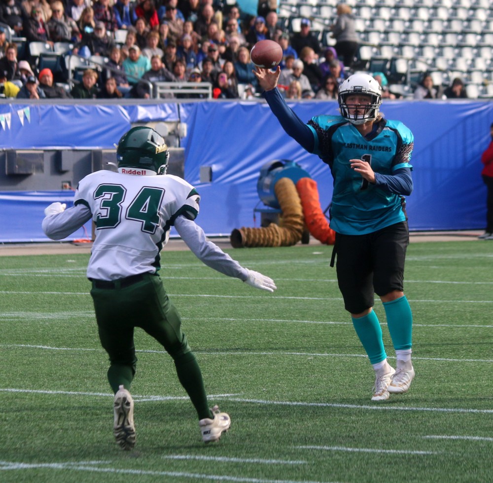 The U16 Eastman Raiders scored 12 touchdowns to win the program's first Manitoba Minor Football Association championship. (Cassidy Dankochik The Carillon)