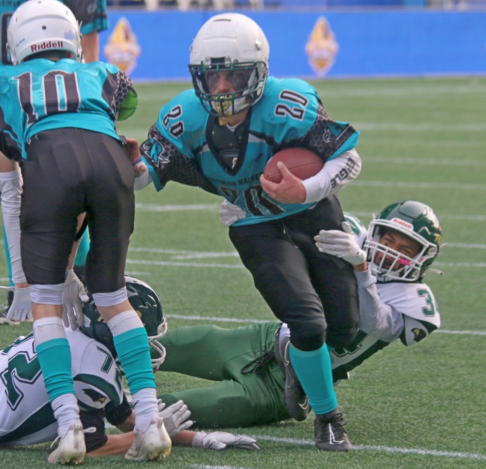 The U16 Eastman Raiders scored 12 touchdowns to win the program's first Manitoba Minor Football Association championship. (Cassidy Dankochik The Carillon)