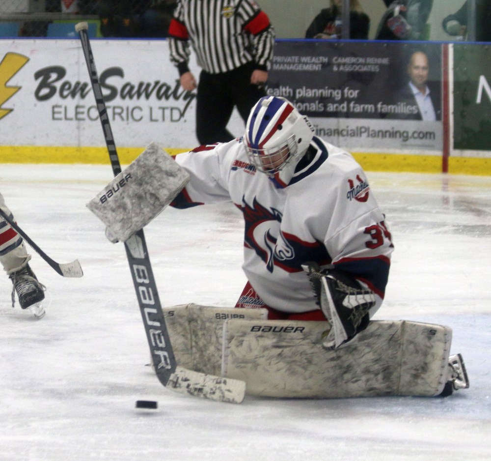 The HTJHL hosted their first showcase event in Niverville Oct. 20. All 10 teams in the league were in action during a single day. (Cassidy Dankochik The Carillon)