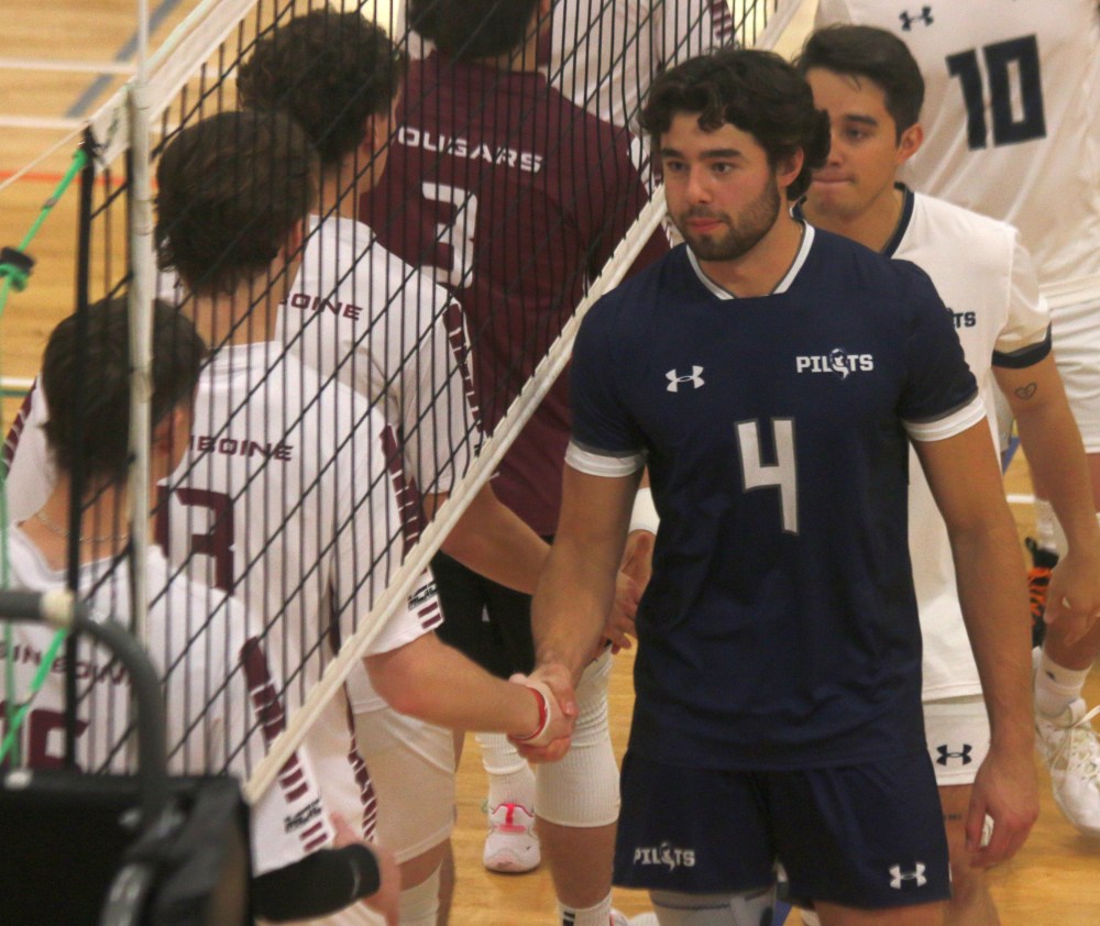 Both of Providence's volleyball teams came away with straight sets victories over Assiniboine in their Manitoba league opener. (Cassidy Dankochik The Carillon)