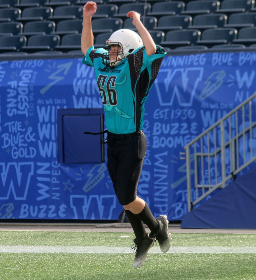 The U16 Eastman Raiders scored 12 touchdowns to win the program's first Manitoba Minor Football Association championship. (Cassidy Dankochik The Carillon)