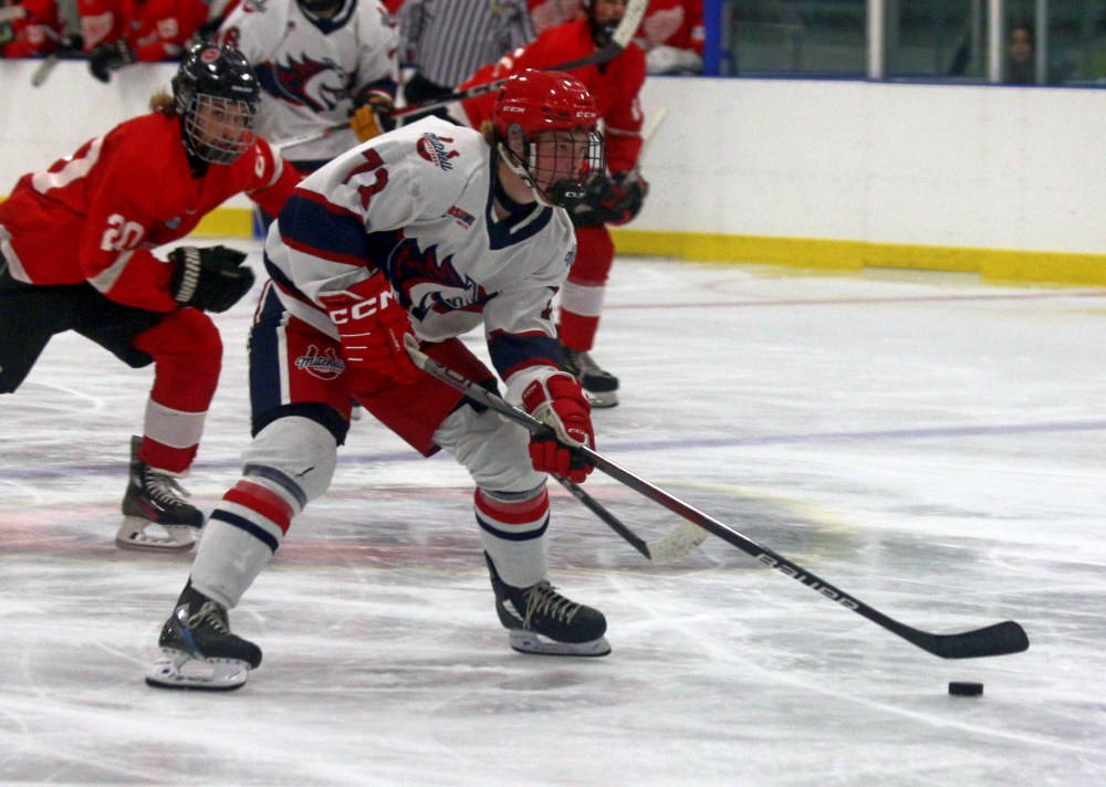 The HTJHL hosted their first showcase event in Niverville Oct. 20. All 10 teams in the league were in action during a single day. (Cassidy Dankochik The Carillon)