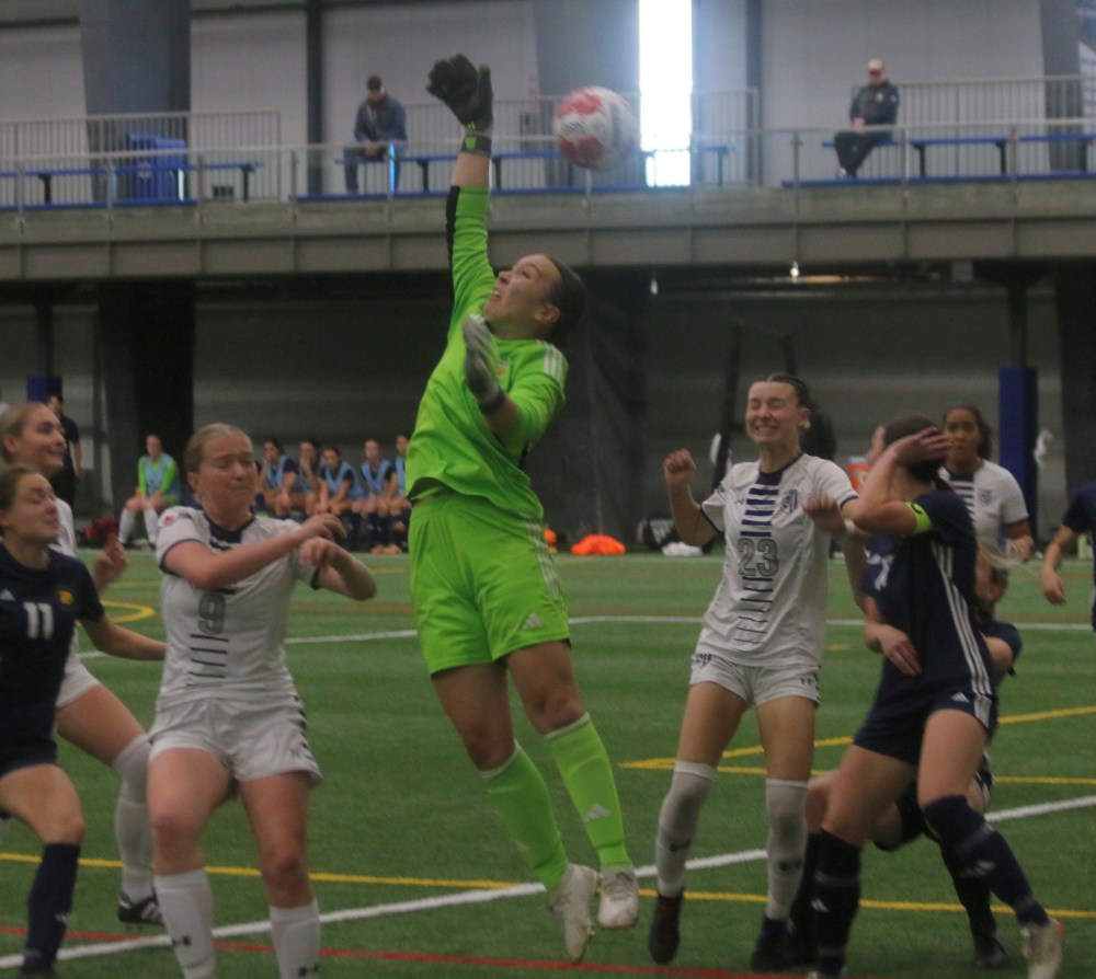 Providence dropped the MCAC women's soccer final 2-1 to Brandon University. (Cassidy Dankochik The Carillon)