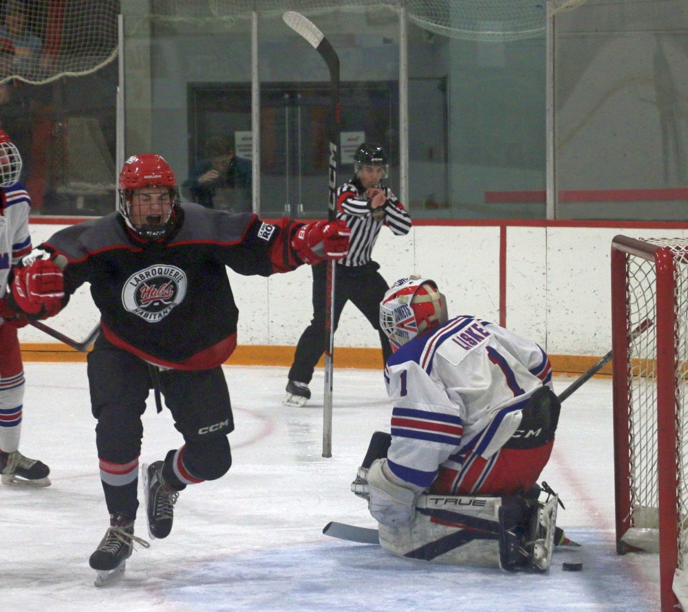 Connor Tallaire was born in La Broquerie and is only 16-years-old, but still managed to notch the team's first home goal. (Cassidy Dankochik The Carillon)
