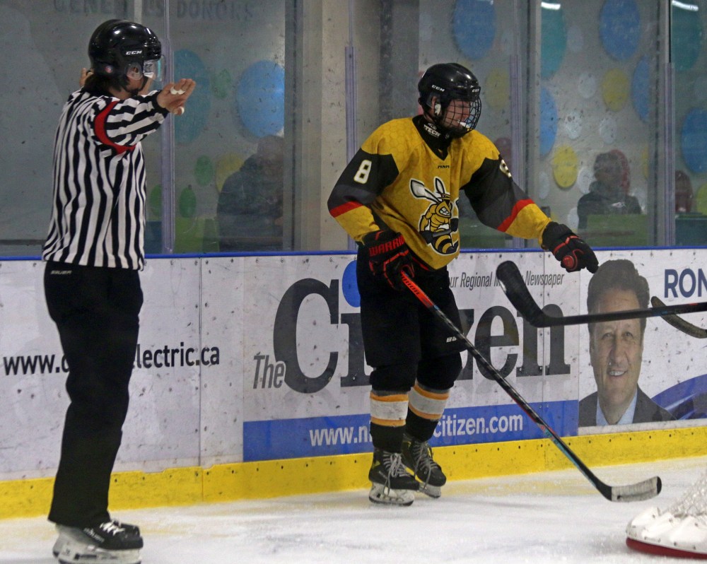 The HTJHL hosted their first showcase event in Niverville Oct. 20. All 10 teams in the league were in action during a single day. (Cassidy Dankochik The Carillon)