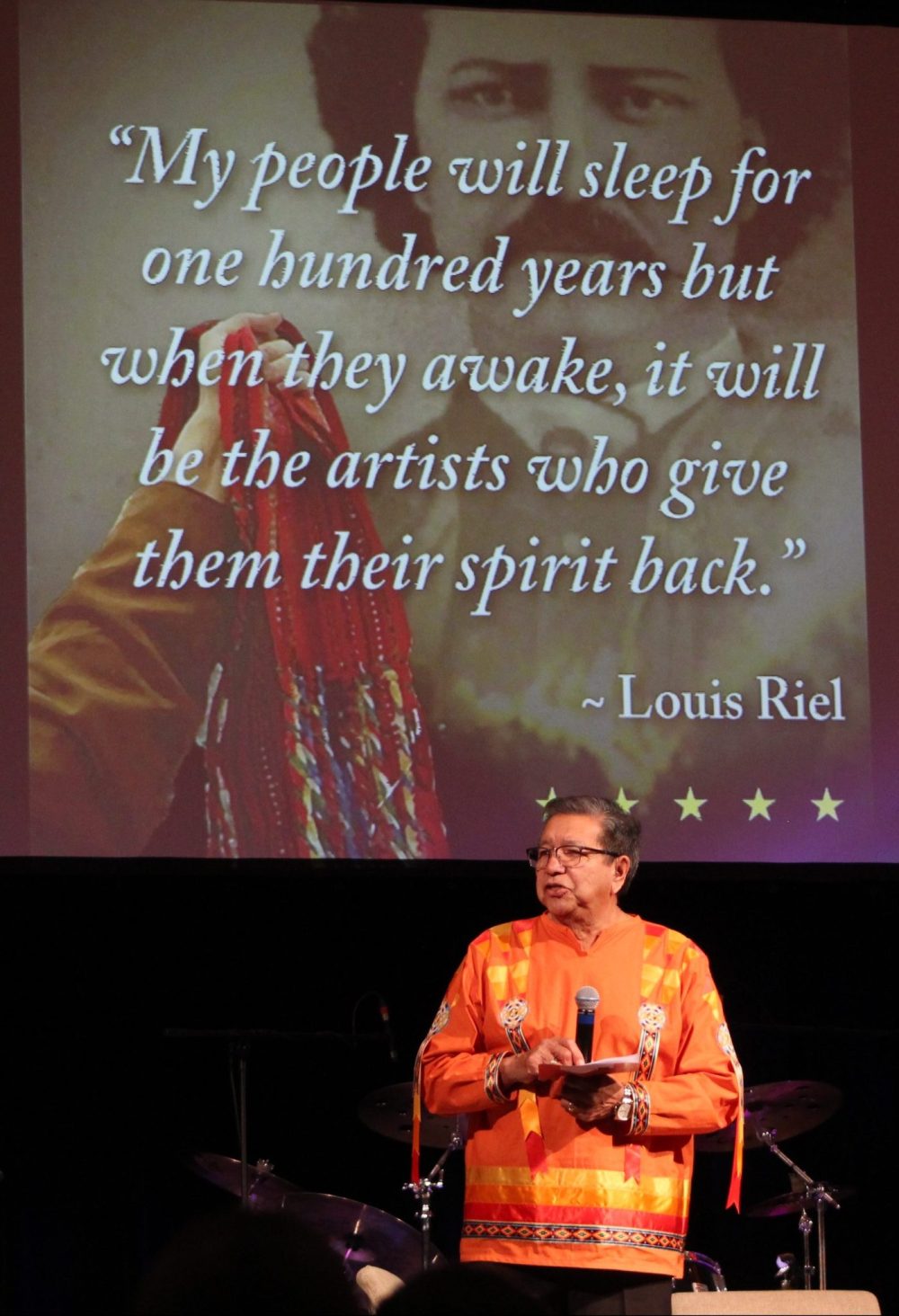 CHRIS GAREAU THE CARILLON
Grand Chief emeritus Wally McKay at a Truth and Reconciliation event in Niverville.