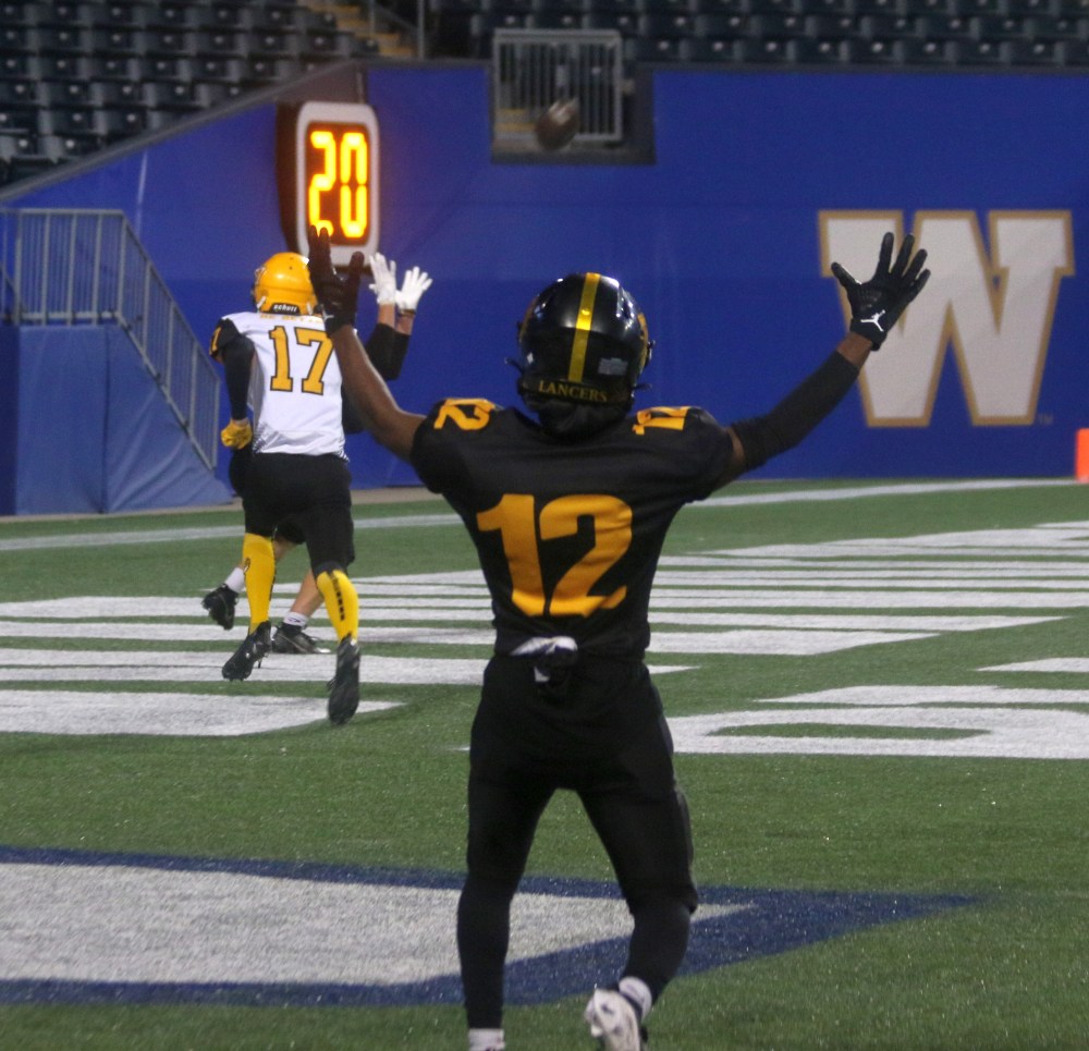 The SRSS Sabres were blown out for the second consecutive year in the Winnipeg High School Football League quarterfinals. (Cassidy Dankochik The Carillon)