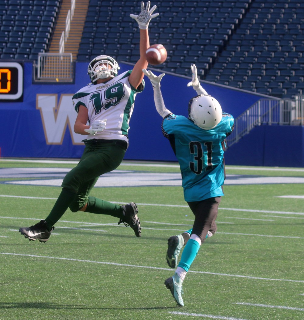 The U16 Eastman Raiders scored 12 touchdowns to win the program's first Manitoba Minor Football Association championship. (Cassidy Dankochik The Carillon)