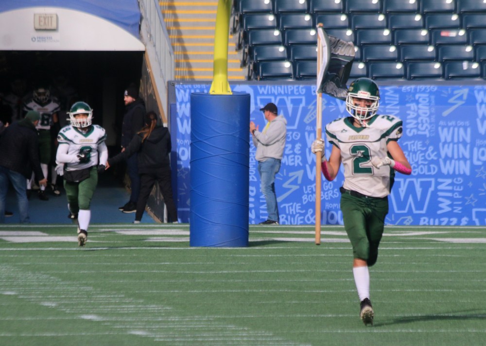 The U16 Eastman Raiders scored 12 touchdowns to win the program's first Manitoba Minor Football Association championship. (Cassidy Dankochik The Carillon)