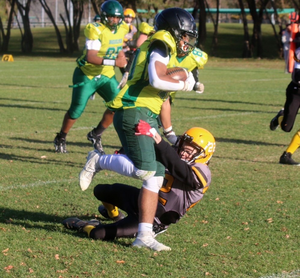 The SRSS junior varsity football team dropped their first game of the year when they hosted Miles Mac Oct. 15. (Cassidy Dankochik The Carillon)