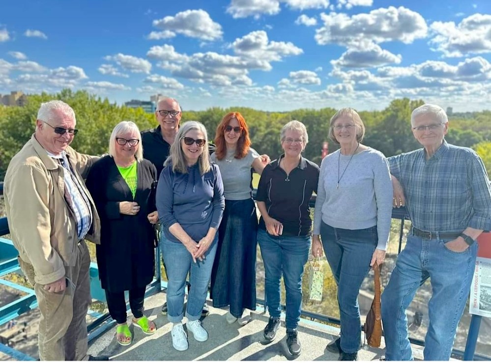 Submitted
A family gets to know each other for the first time: Josef Roesch (left to right), Katharine Reimer, David Unruh, Susan Unruh, Karin Roesch, Mary Unruh, Helen Streilien and Wally Streilien.