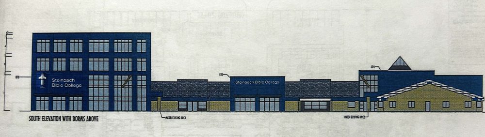 Integrity Design drawing
Potential design of Steinbach Bible College after its planned move to Loewen Boulevard.
