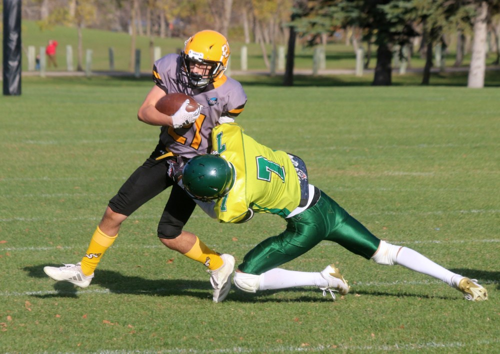 The SRSS junior varsity football team dropped their first game of the year when they hosted Miles Mac Oct. 15. (Cassidy Dankochik The Carillon)