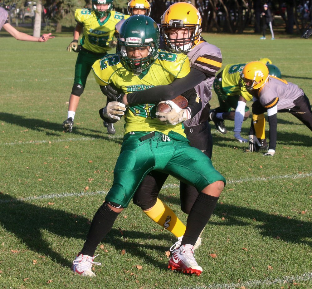 The SRSS junior varsity football team dropped their first game of the year when they hosted Miles Mac Oct. 15. (Cassidy Dankochik The Carillon)
