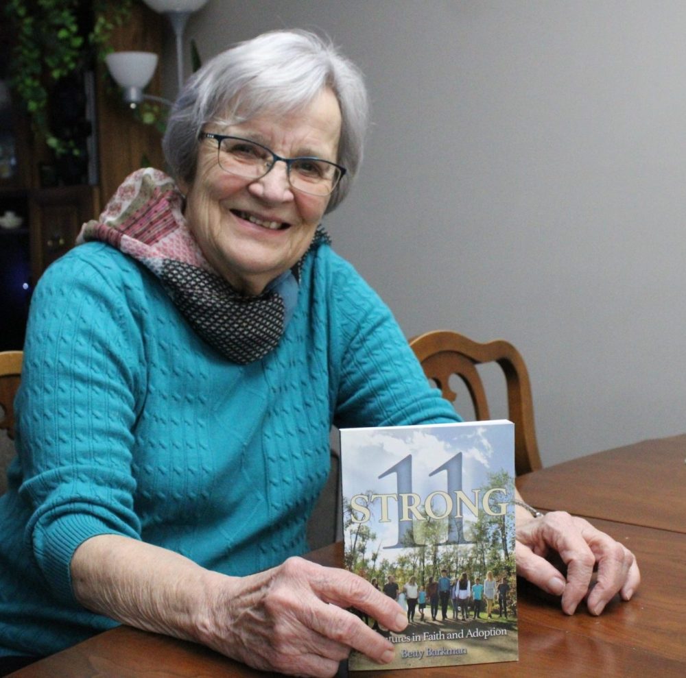 GREG VANDERMEULEN THE CARILLON
Betty Barkman will celebrate the release of 11 Strong at a come and go celebration at the Pat Porter Active Living Centre on Saturday.