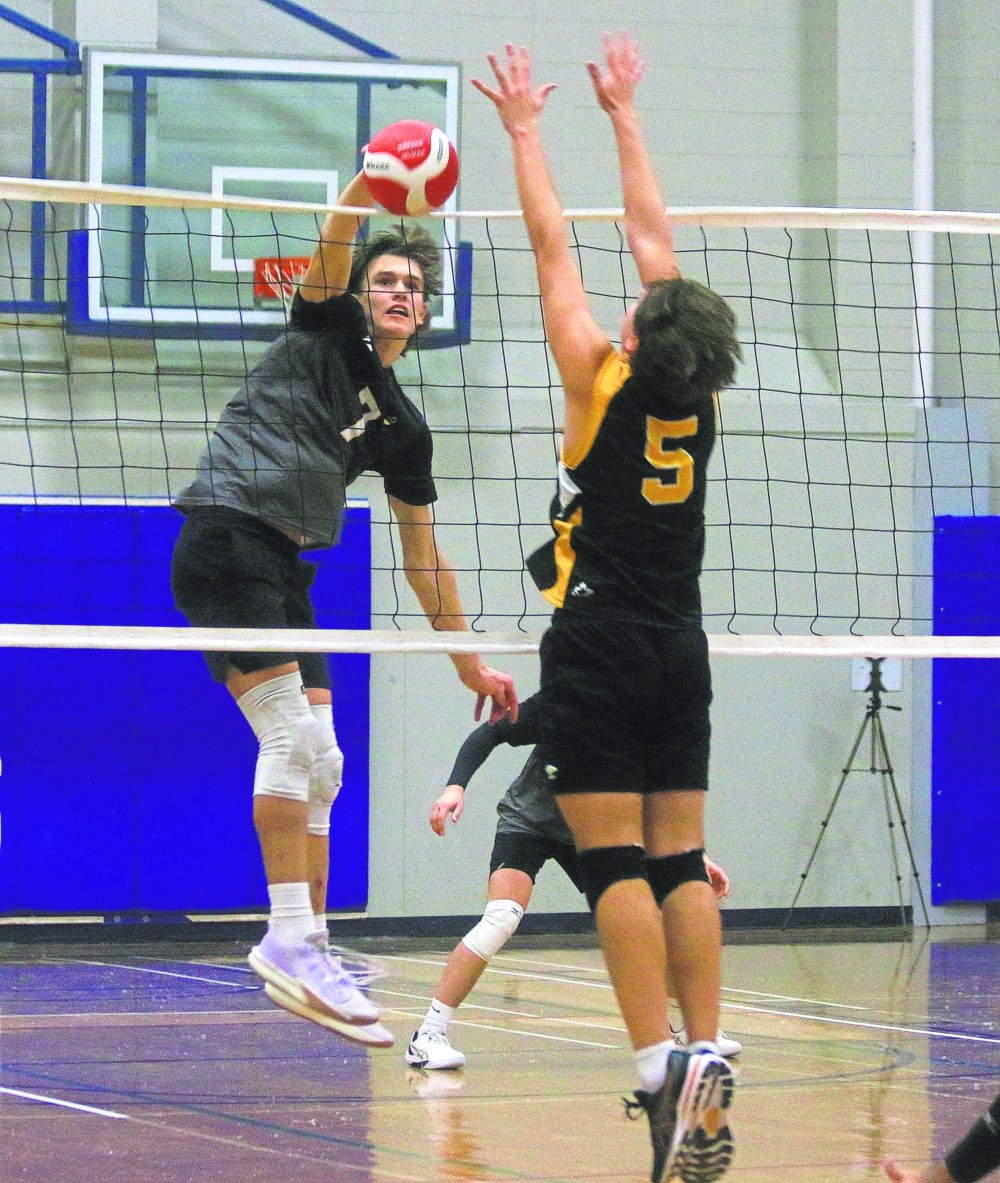 While the Steinbach Regional Secondary School Sabres were able to advance to the quarterfinals of the MHSAA varsity volleyball championships by defeating Dakota, that's as far as their run would go, losing to Vincent Massey (Winnipeg). (Cassidy Dankochik The Carillon)