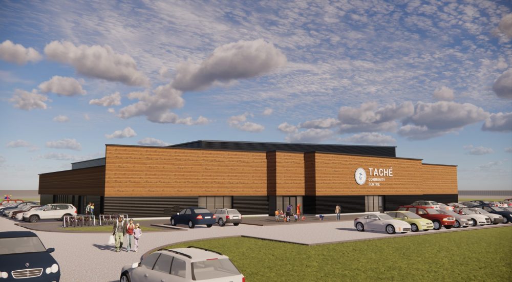 Calnitsky Associates Architects Inc illustration
The exterior concept design for the Taché Community Centre.