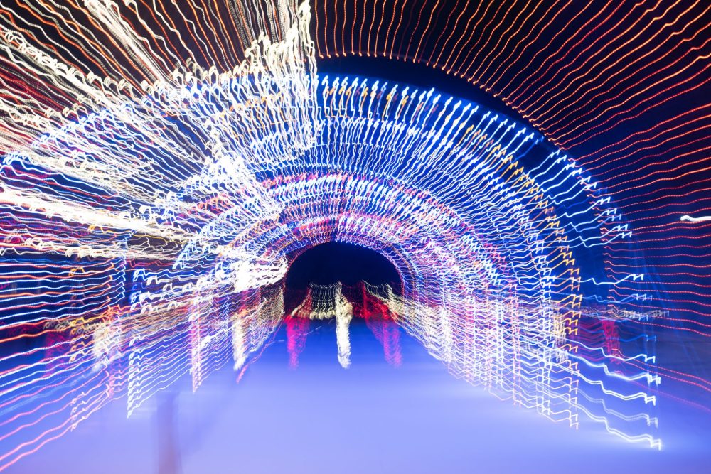 SVJETLANA MLINAREVIC THE CARILLON
Mennonite Heritage Village’s Winter in the Village returns again this year with colourful light displays. Here a camera effect demonstrates the feeling of light.