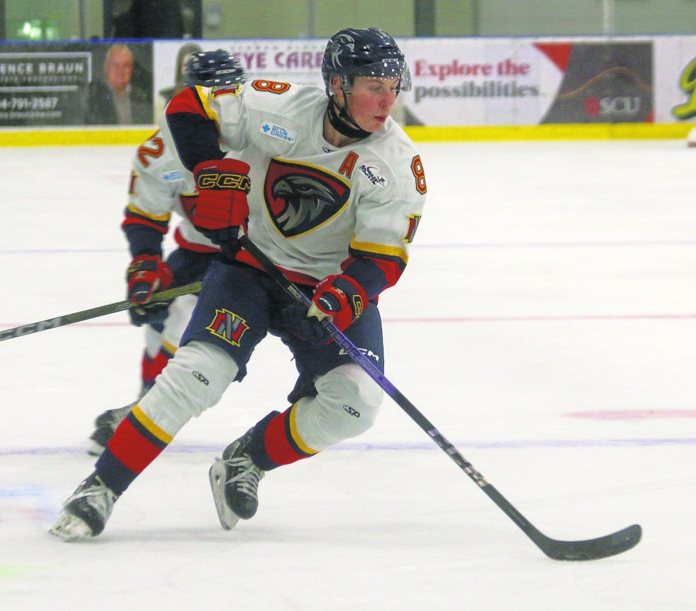 Avery Laliberte got off to a strong offensive start in his age 18 season, picking up an assist in both of Niverville's first two games. (Cassidy Dankochik The Carillon)