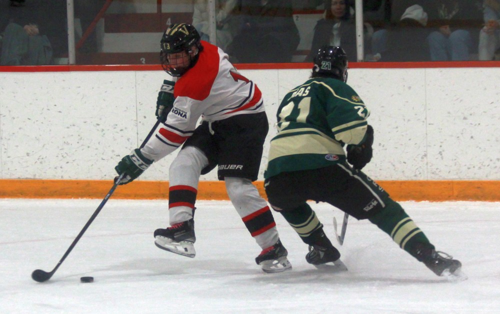 The La Broquerie Habs picked up a memorable victory over St Malo Jan. 25. (Cassidy Dankochik The Carillon)