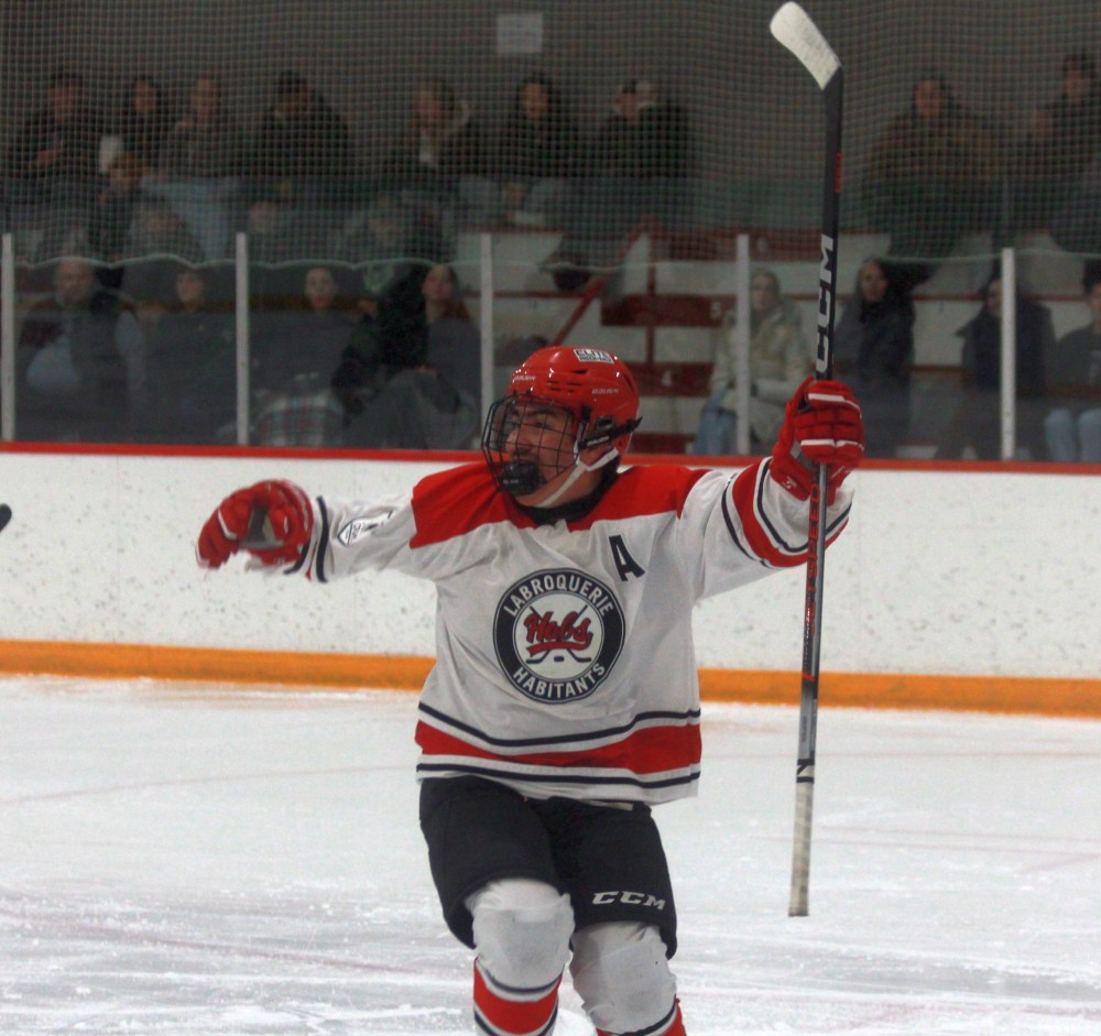 The La Broquerie Habs picked up a memorable victory over St Malo Jan. 25. (Cassidy Dankochik The Carillon)