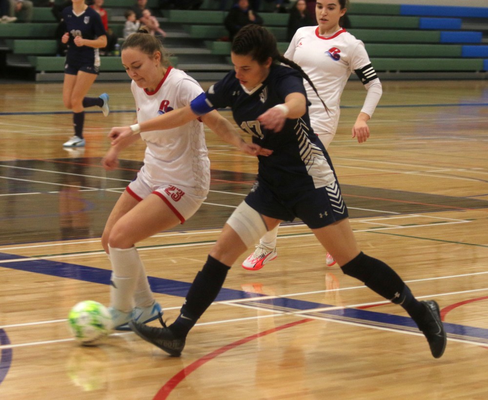 The MCAC women's futsal season kicked off in Niverville Jan. 18. (Cassidy Dankochik The Carillon)