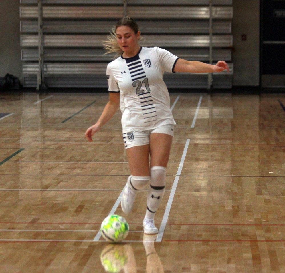 The MCAC women's futsal season kicked off in Niverville Jan. 18. (Cassidy Dankochik The Carillon)