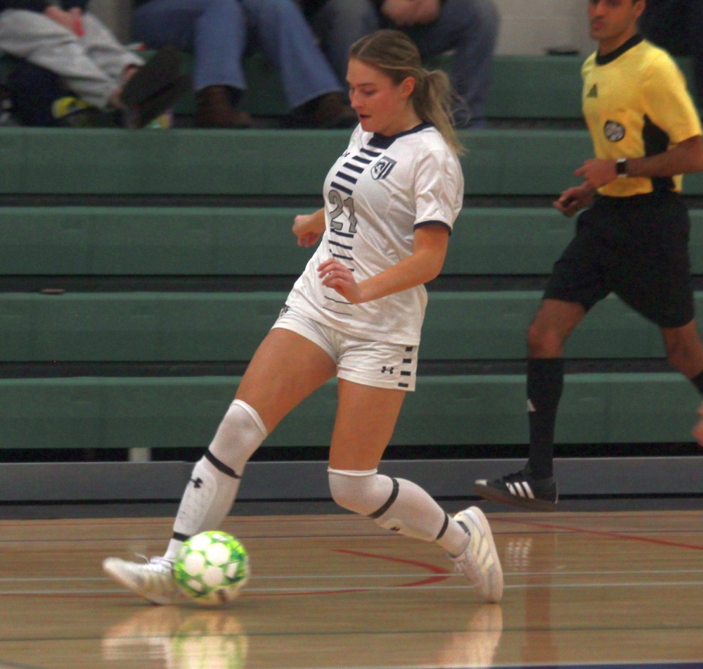 The MCAC women's futsal season kicked off in Niverville Jan. 18. (Cassidy Dankochik The Carillon)