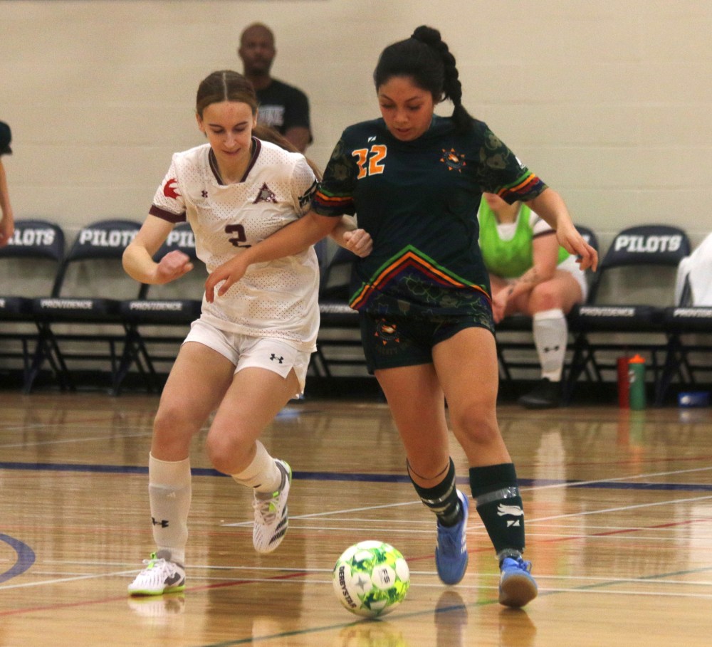 The MCAC women's futsal season kicked off in Niverville Jan. 18. (Cassidy Dankochik The Carillon)