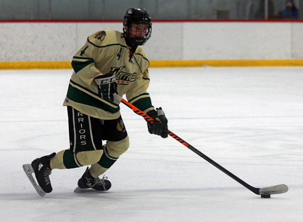 The St Malo warriors came away with a lopsided 7-1 victory over Selkirk on the afternoon they honoured defenseman Colton Magne for breaking the CRJHL's all time defenseman point record. (Cassidy Dankochik The Carillon)